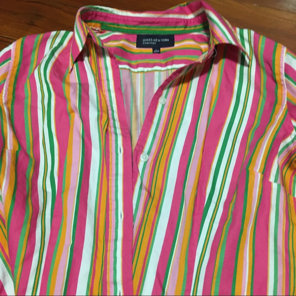 Colorful Pretty Long Sleeve Button Down